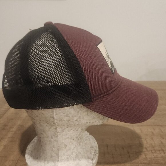 Zaba Mountain Trucker Cap Basketball Hat Mesh Maroon Black Made In TURKEY - Picture 4 of 6